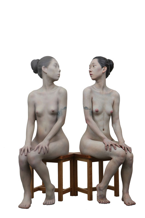 XOOANG CHOI Reflection 2012, 82w x 52d x 87h cm, Oil on Resin, Solid Wood