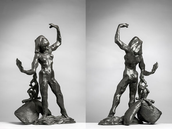 Barry Flanagan Thinker and Model, 1985 -1996, bronze, 11 exemplaires, 60 x 40 x 20 cm