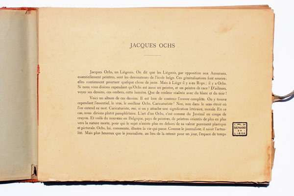 Livre JACQUES OCHS Editions I.M.P. Benard Liege