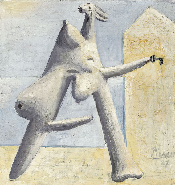 Pablo Picasso Composition (Figure féminine sur une plage), 1927 Huile sur toile 18,8 x 17,6 cm Collection particulière © Succession Pablo Picasso, VEGAP, Madrid 201 
