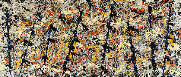 Jackson Pollock, Blue poles (Number 11, 1952), 1952. Enamel and aluminium paint with glass on canvas,212.1 x 488.9 cm. National Gallery of Australia, Canberra. © The Pollock-Krasner Foundation ARS, NY and DACS, London 2016; 