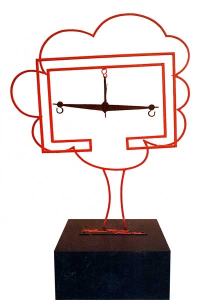 Fradet-Mounier Stéphane né en 1961 "Equilibre" sculpture contemporaine en métal (2002)