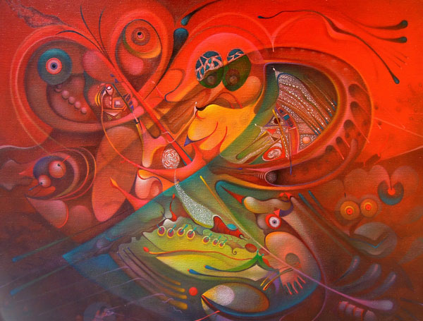 Alvaro MEJIAS N°13 huile sur toile 100x81cm "el sueño de la mariposa" 