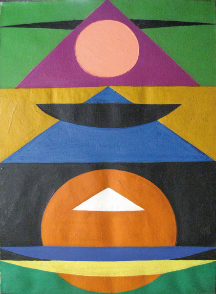 Aurelie Nemours «Triangle» 1952 Huile sur toile Signée, titrée et datée au dos 55 x 38 cm Courtesy galerie Laurentin