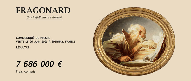 FRAGONARD vendu 7.686.000 euros frais compris le 26 juin 2021 à Épernay par Maître Antoine Petit