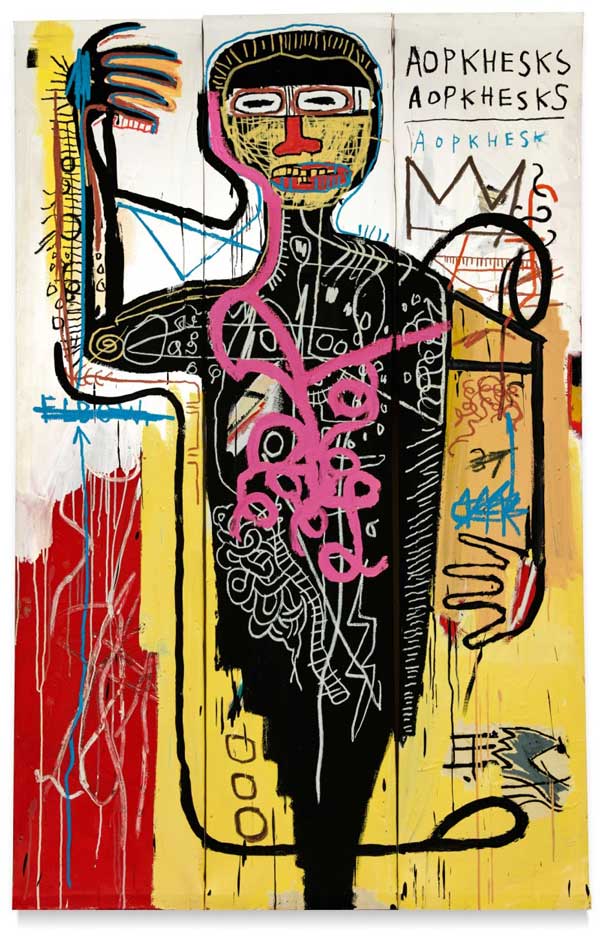 SOTHEBY'S NEW-YORK JEAN-MICHEL BASQUIAT, VERSUS MEDICI, 1982. ESTIMATE $35,000,000–50,000,000