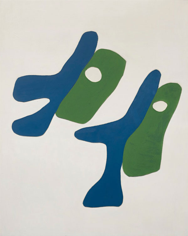 Jean Arp 1886-1966 LES DEUX SOEURS painted wood relief  29 3/4 by 23 7/8 in. 75.6 by 60.7 cm Executed in 1927. 