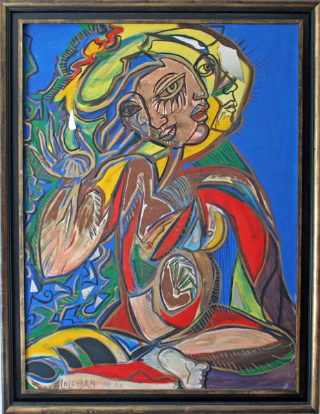 Lolochka Boudha Technique mixte de 1989 dim. 130 x 97 cm Collection Privée P.H.R