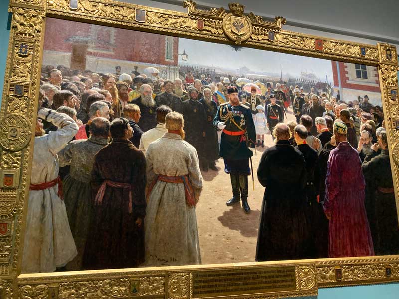 Illya Répine (1844-1930) Alexandre III recevant les doyens de cantons dans la cour du palais Petrovski à Moscou, 1886