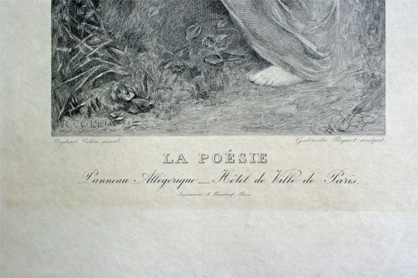 LA POESIE Panneau Allégorique Raphael COLLIN Gabrielle POYNOT