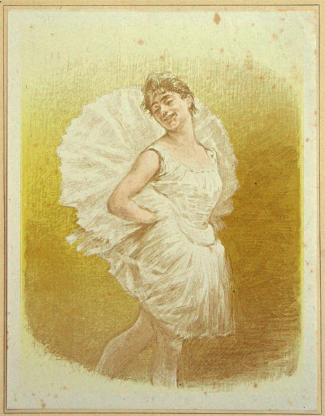 Danseuse Ecole Française fin XIXème début XXème non signée dim. 26 x 20 cm