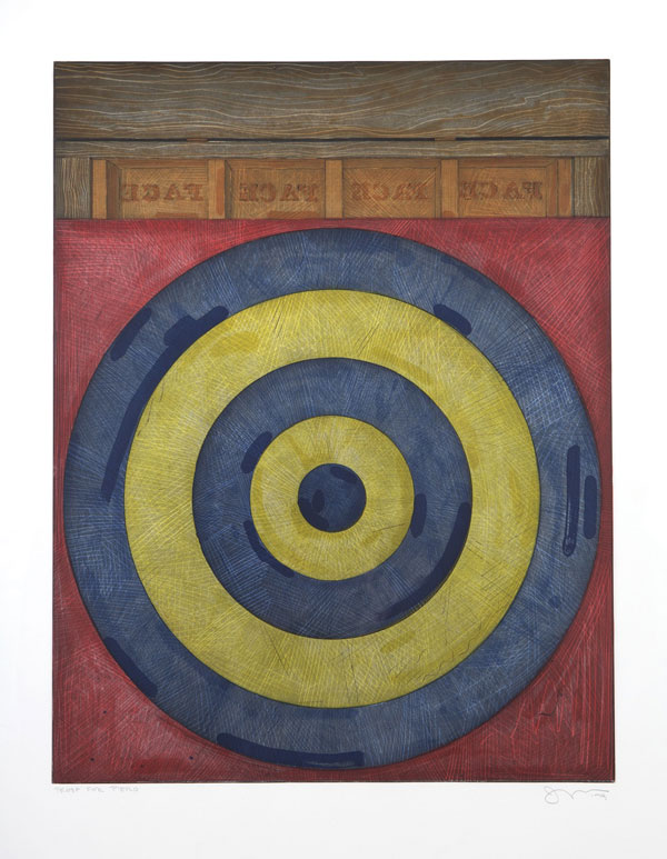 Jasper Johns "Target", 1979 Eau-forte et aquatinte en couleurs signée Atelier A. & P. Crommelynck 62 x 82 cm