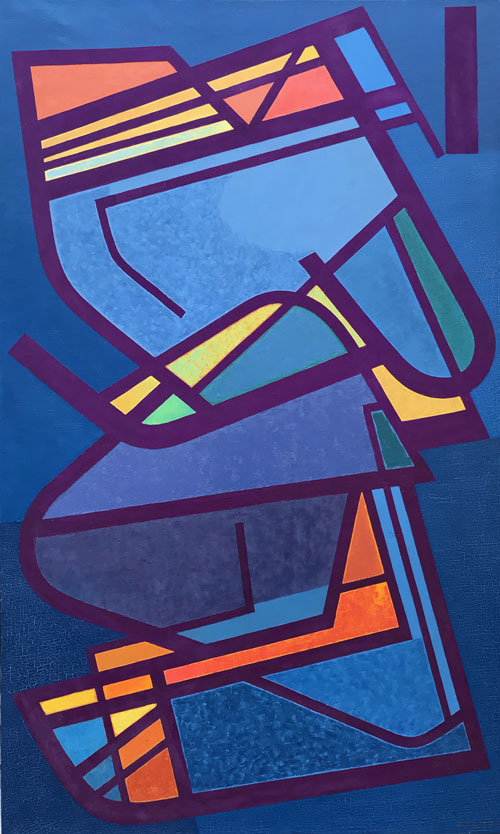 Edgard PILLET (1912-1996) « TARDIFLORE » 1953 Huile sur toile. 145 x 88 cm - Signé et daté en bas à droite : « E. Pillet 53 »