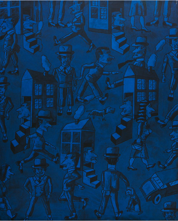 SUEÑO AZUL  Technique mixte sur toile - Mixed media on canvas  100 x 81 cm - 39,3 x 31,8 in - 2018