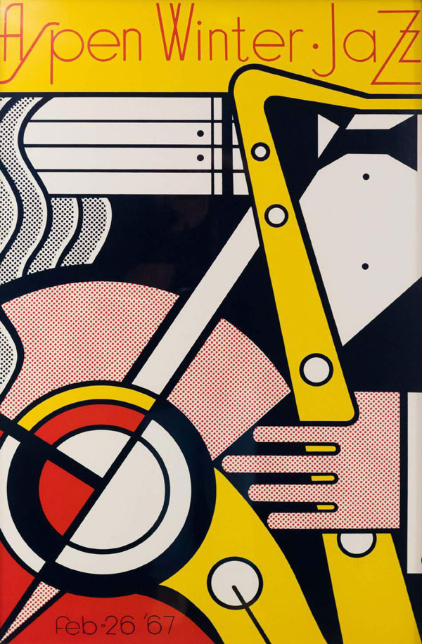 Roy Lichtenstein  Aspen Winter Jazz Poster, 1967  Serigraph in colours  101,5 x 66 cm | 40 x 26 in.  Provenance Leo Castelli Gallery, New York 