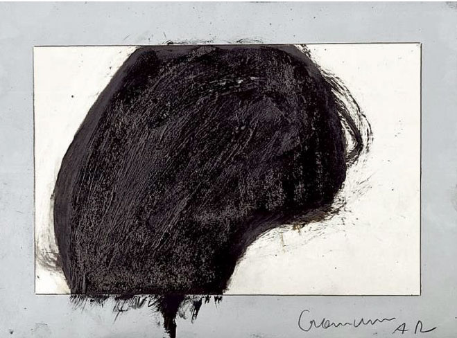 Arnulf Rainer Cranum, 1973-1976, peinture sur photographie montée sur aluminium, 21 x 28 cm