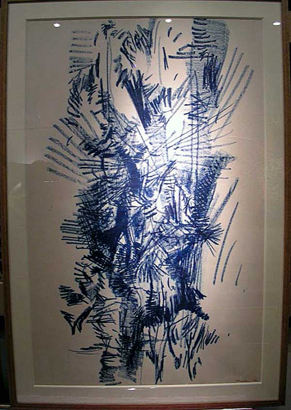 John Harrison Levee (1924-2017) pastel dimensions 108 x 68 cm signé en bas à droite et daté 58