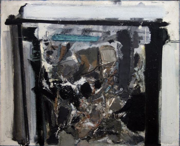 John Harrison LEVEE (1924-2017) huile sur toile de 1959 dimensions 81 x 100 cm