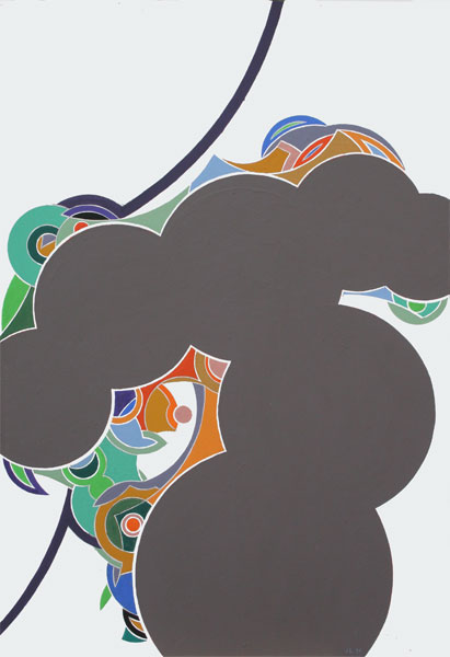 John Levee acrylique sur panneau de 1977 dimensions 74 x 51 cm