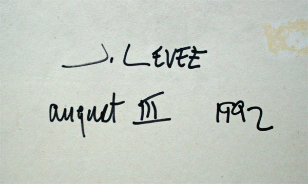 levee1992 18,5 x 24,5 cm dos du tableau