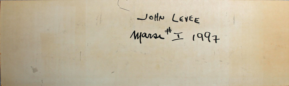 John Levee dos de l'oeuvre Mars I daté 1997