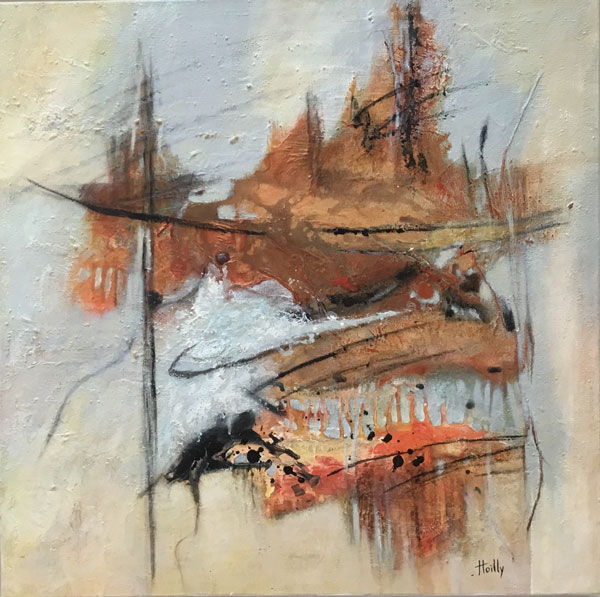 Monique HOILLY-ANDURAND Acrylique sur toile REF 3179 Dim. 80 x 80 cm