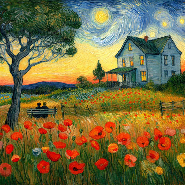 Paysage style Van Gogh