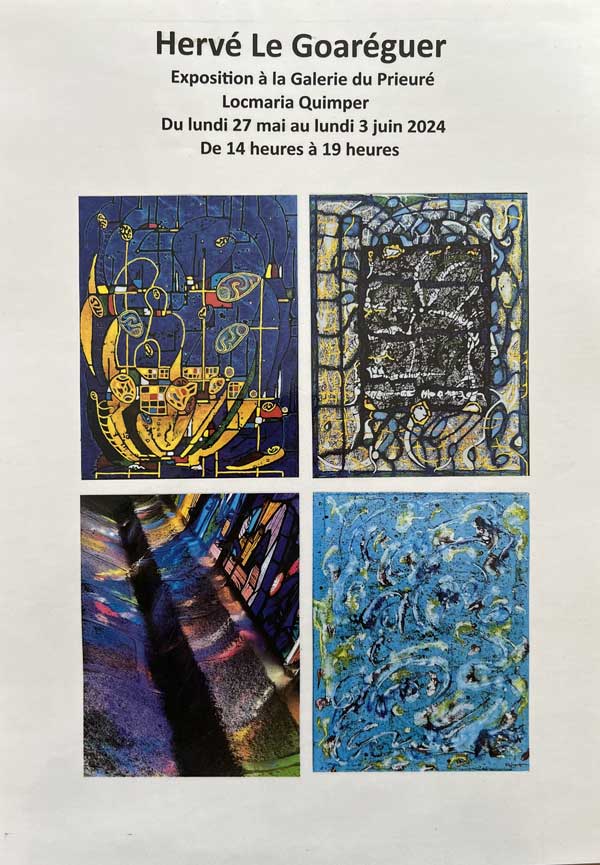 Affiche pour l'exposition au Prieuré de Locmaria à Quimper 