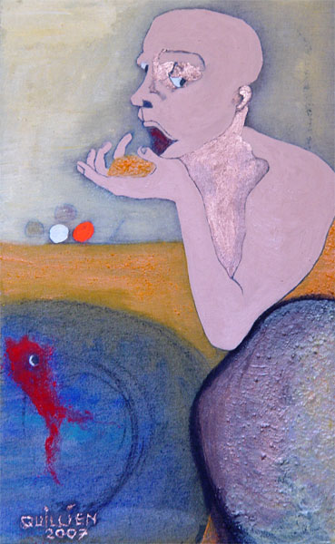 Jeux 1 huile sur toile 50 x 30 cm