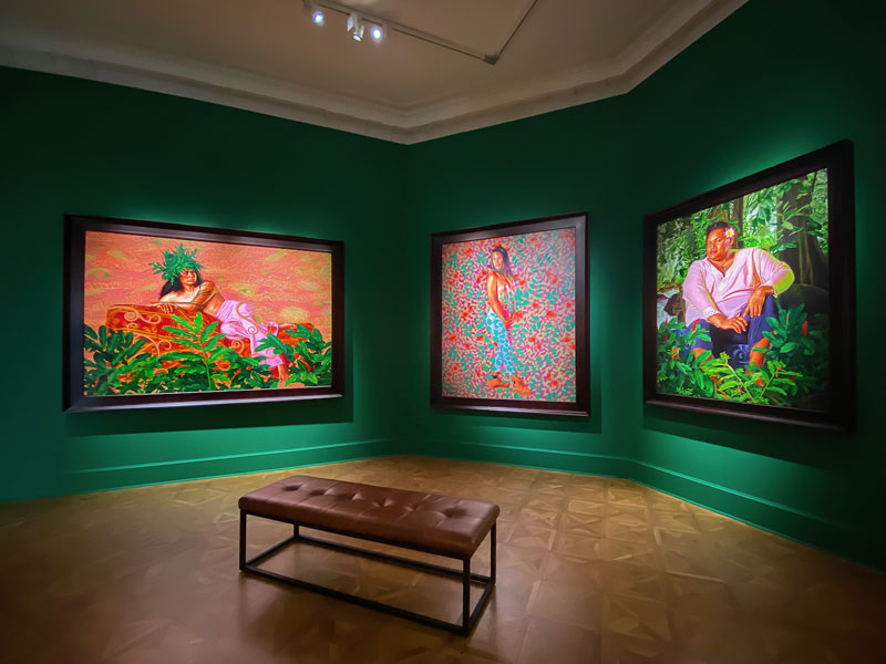 Vue de l'exposition Kehinde Wiley, Peintre de l'épopée, Centre d'art La Malmaison, à Cannes © Olivier Clavel