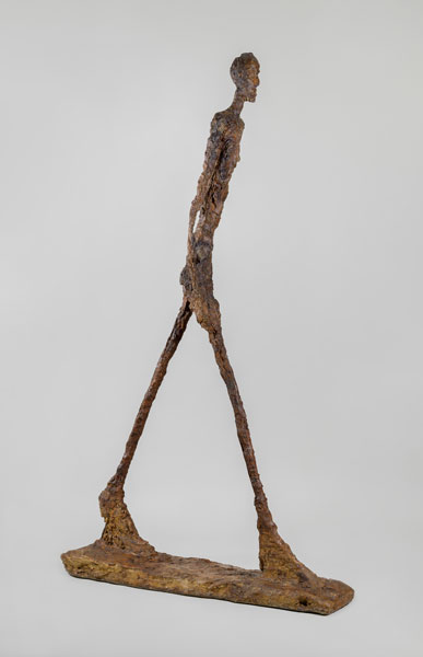 Alberto Giacometti, L'homme qui marche II, 1960 Plâtre 188.5 x 29.1 x 111.2 cm Coll. Fondation Giacometti Paris © Succession Alberto Giacometti / 2018, ProLitteris, Zurich  