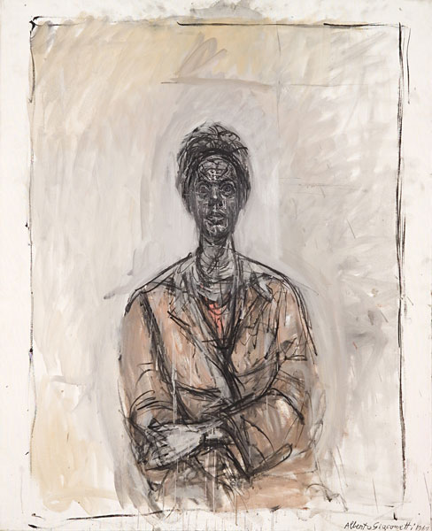 Alberto Giacometti, Caroline, 1961 Huile sur toile 100 x 82 cm Fondation Beyeler, Riehen/Basel, Beyeler Collection © Succession Alberto Giacometti 2018, ProLitteris, Zurich Photo : Robert Bayer