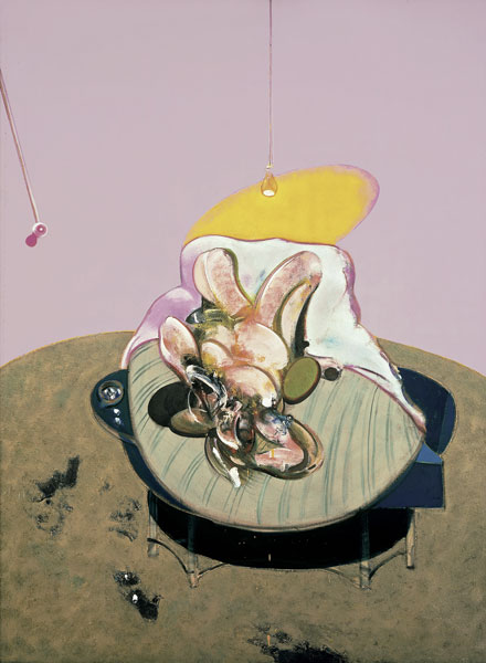 Francis Bacon, Lying Figure, 1969 Huile sur toile 198 x 147.5 cm Fondation Beyeler, Riehen/Basel, Collection Beyeler © The Estate of Francis Bacon. All rights reserved / 2018, ProLitteris, Zurich Photo : Robert Bayer