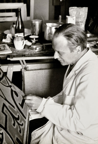 Paul Kleee dans son atelier, Kistlerweg 6, Berne, avril 1938 Photo : Félix Klee Zentrum Paul Flee, Bern, donation de la famille Klee © Klee-Nachlassverwaltung, Bern