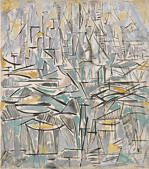 Piet Mondrian Composition No. XVI (Compositie I, Arbres), 1912–1913 Huile sur toile, 85,5 x 75,0 cm Fondation Beyeler, Riehen / Bâle, Collection Beyeler © Mondrian / Holtzman Trust c/o HCR International Warrenton, VA USA, Photo : Robert Bayer, Bâle