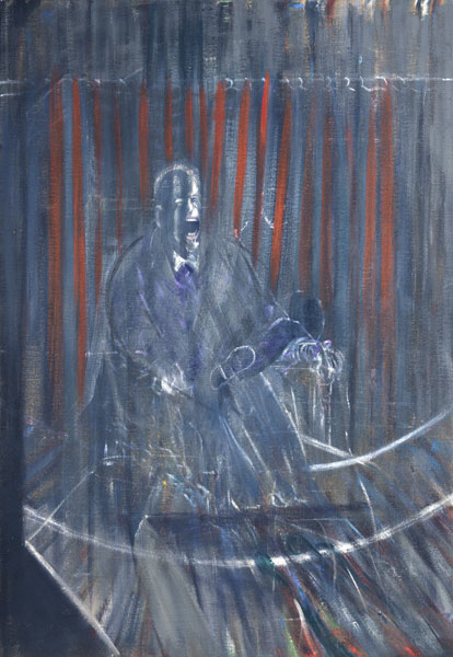 Francis Bacon ‘Étude d’après Vélasquez’ (‘Study after Velazquez’),1950 Huile sur toile 198 x 137 cm Collection particulière © The Estate of Francis Bacon. Tous droits réservés DACS/VEGAP, Bilbao, 2016 Photo : Prudence Cuming Associates Ltd.