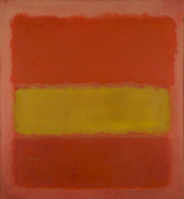 Mark Rothko Bande jaune (YellowBand), 1956 Huile sur toile 218,8 x 201,9 cm Sheldon Museum of Art, Université du Nebraska – Lincoln. Sheldon Art Association, Thomas C. Woods Memorial, N-130.1961 © 1998 Kate Rothko Prizel and Christopher Rothko/VEGAP, Bilbao, 2016 Photo : © Sheldon Museum of Art