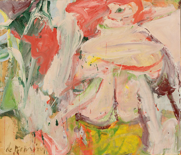 Willem de Kooning Sans titre (Femme dans un bois) [Untitled (Woman in Forest)], ca. 1963–64 Huile sur papier marouflé sur masonite 73,7 x 86,4 cm Collection particulière © The Willem de Kooning Foundation, New York /VEGAP, Bilbao, 2016