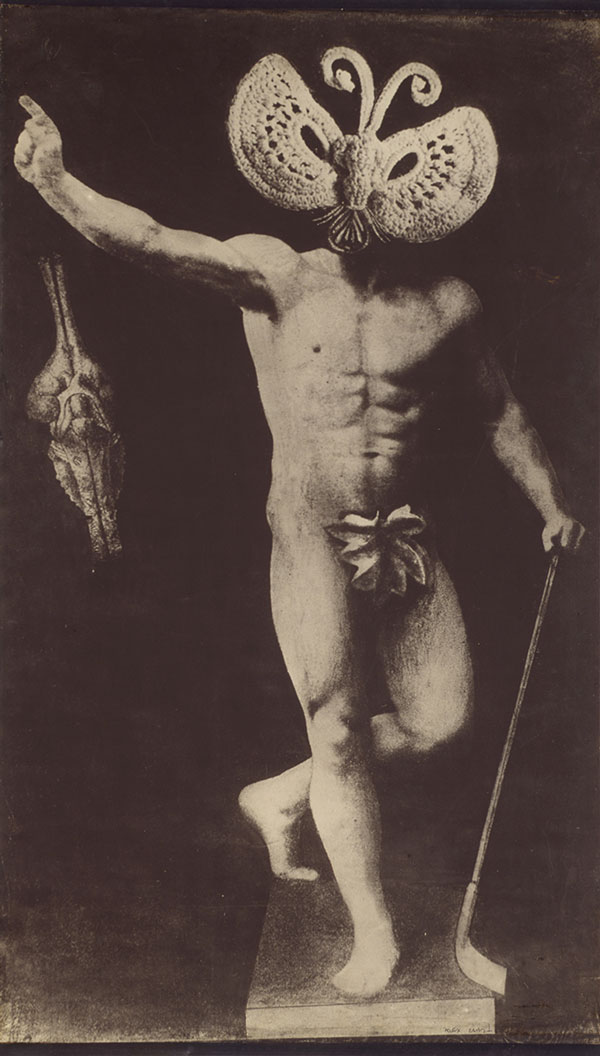 Max Ernst, Health through Sport (La santé par le sport), ca. 1920. Gelatin silver print mounted on board, 39 3/8 × 23 5/8 in. (100 × 60 cm). The Menil Collection, Houston. © Artists Rights Society (ARS), New York / ADAGP, Paris