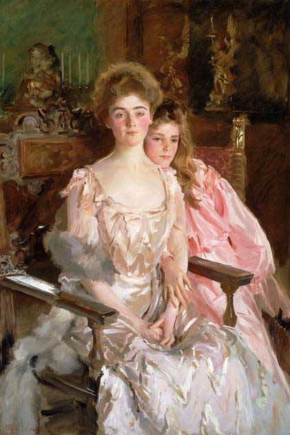 John Singer Sargent, Mrs. Fiske Warren (Gretchen Osgood) and Her Daughter Rachel, 1903 Oil on canvas. Gift of Mrs. Rachel Warren Barton and Emily L. Ainsley Fund.