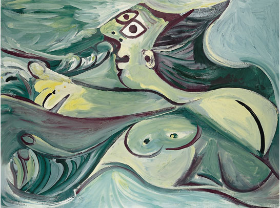 Pablo Picasso (1881-1973). Bather. Mougins, 5. Museo Picasso Málaga. Gift of Christine Ruiz-Picasso © Museo Picasso Málaga. Photo: Rafael Lobato © Sucesión Pablo Picasso, VEGAP, Madrid, 2020