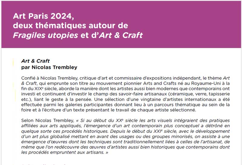 ART PARIS 2024 UNE FORME OLYMPIQUE