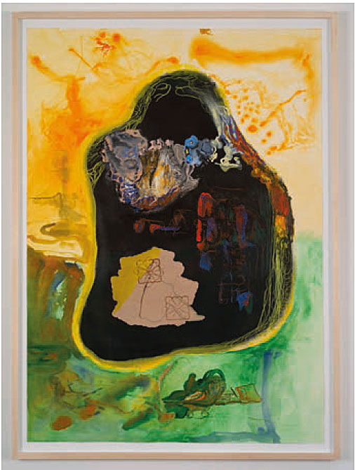 Jorge Queiroz, Time and Again, 2019, work on paper,  165 x 121 cm. Galerie Nathalie Obadia Paris Bruxelles 