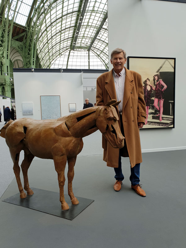 Artparis Patrick Reynolds en harmonie avec l'oeuvre de Claude Goutin Galerie Michel Giraud