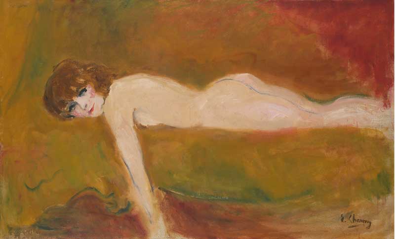 Emilie Charmy, Colette circa, 1920. Huile sur toile, 89 x 146 cm © Galerie Bernard Bouche. Photo : A.Ricci